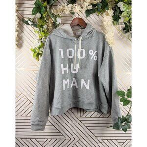 Everlane 100% Human Hoodie Women's Gray Pullover Sweatshirt Top Size large
